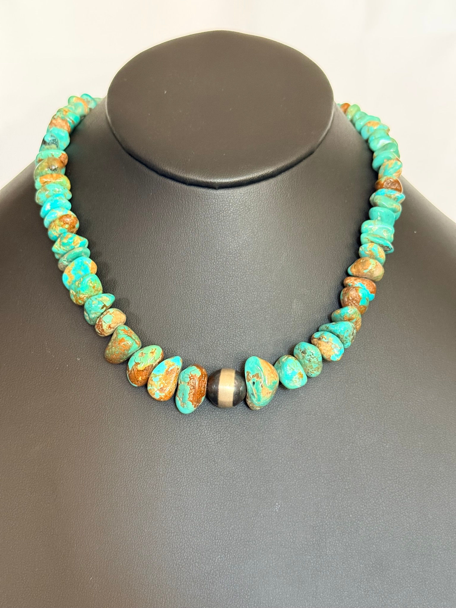 Turquoise with Navajo Pearl Accent Necklace