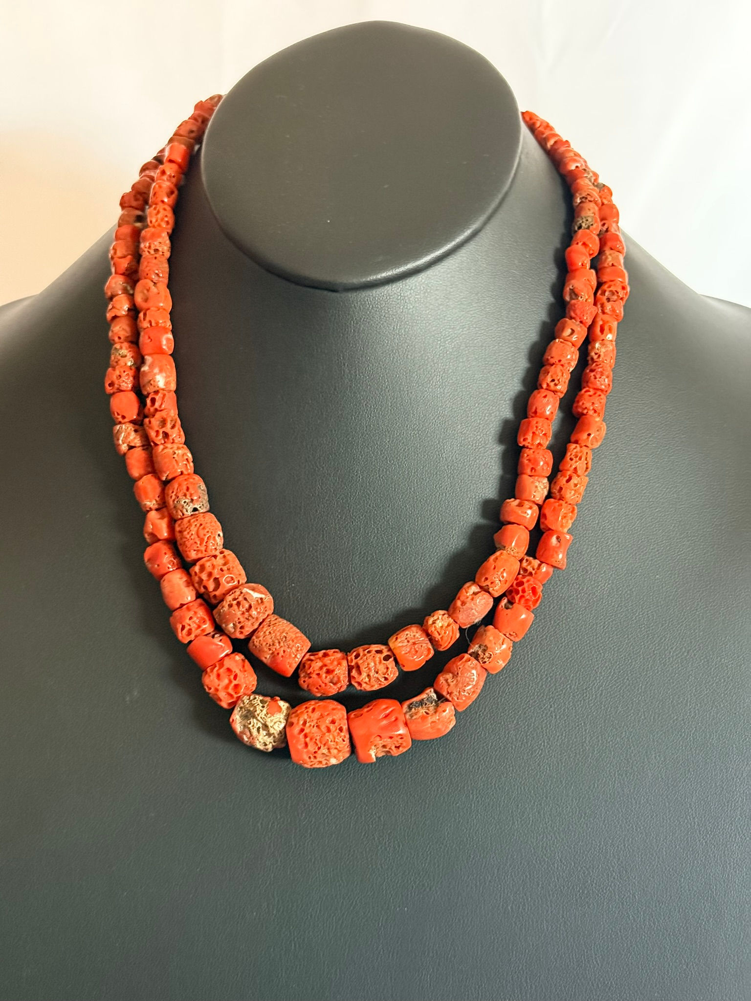 Double-Strand Coral Necklace