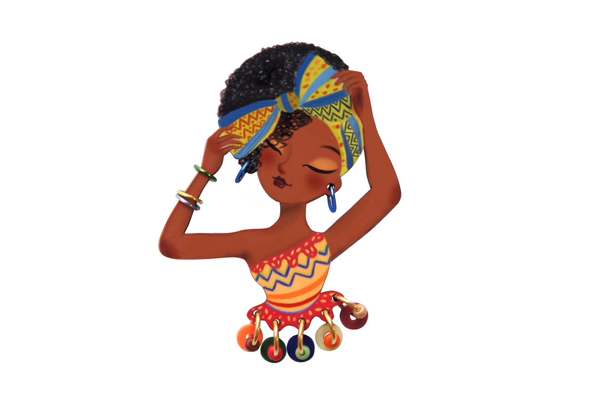 Broche día Mundial de la Cultura Afro