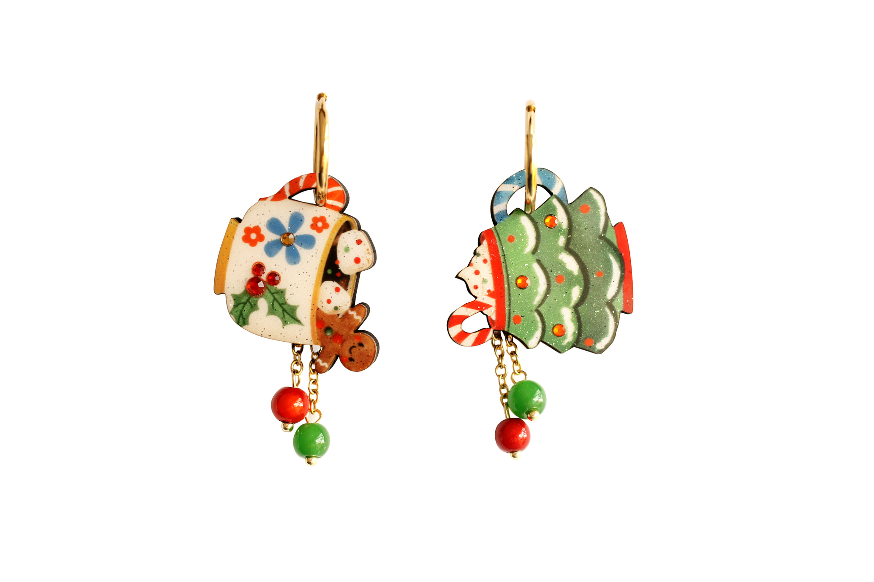Pendientes Tazas de Navidad