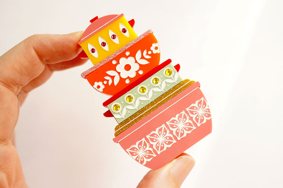 Miniatura: Broche recipientes Pyrex retro