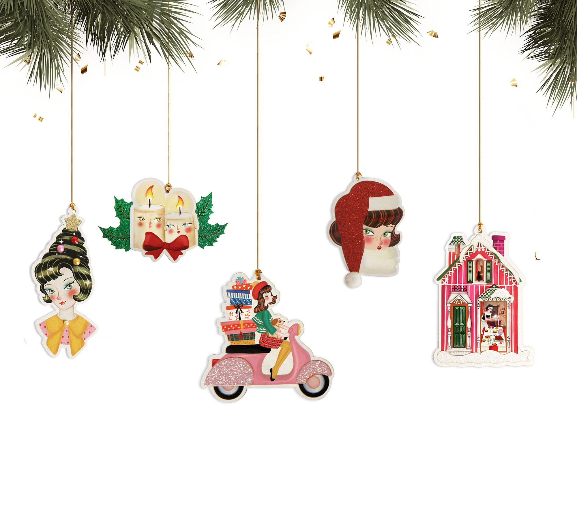 6 packs de Adornos de Navidad