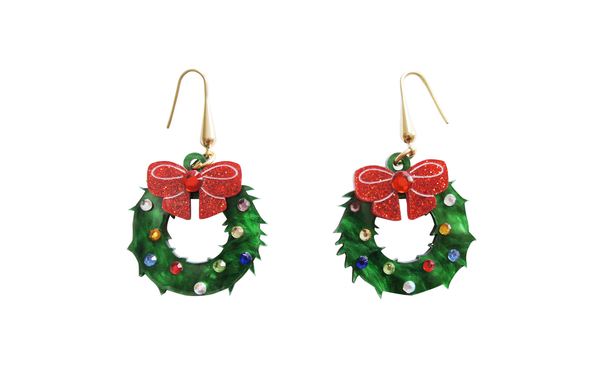 Pendientes Coronas de Navidad