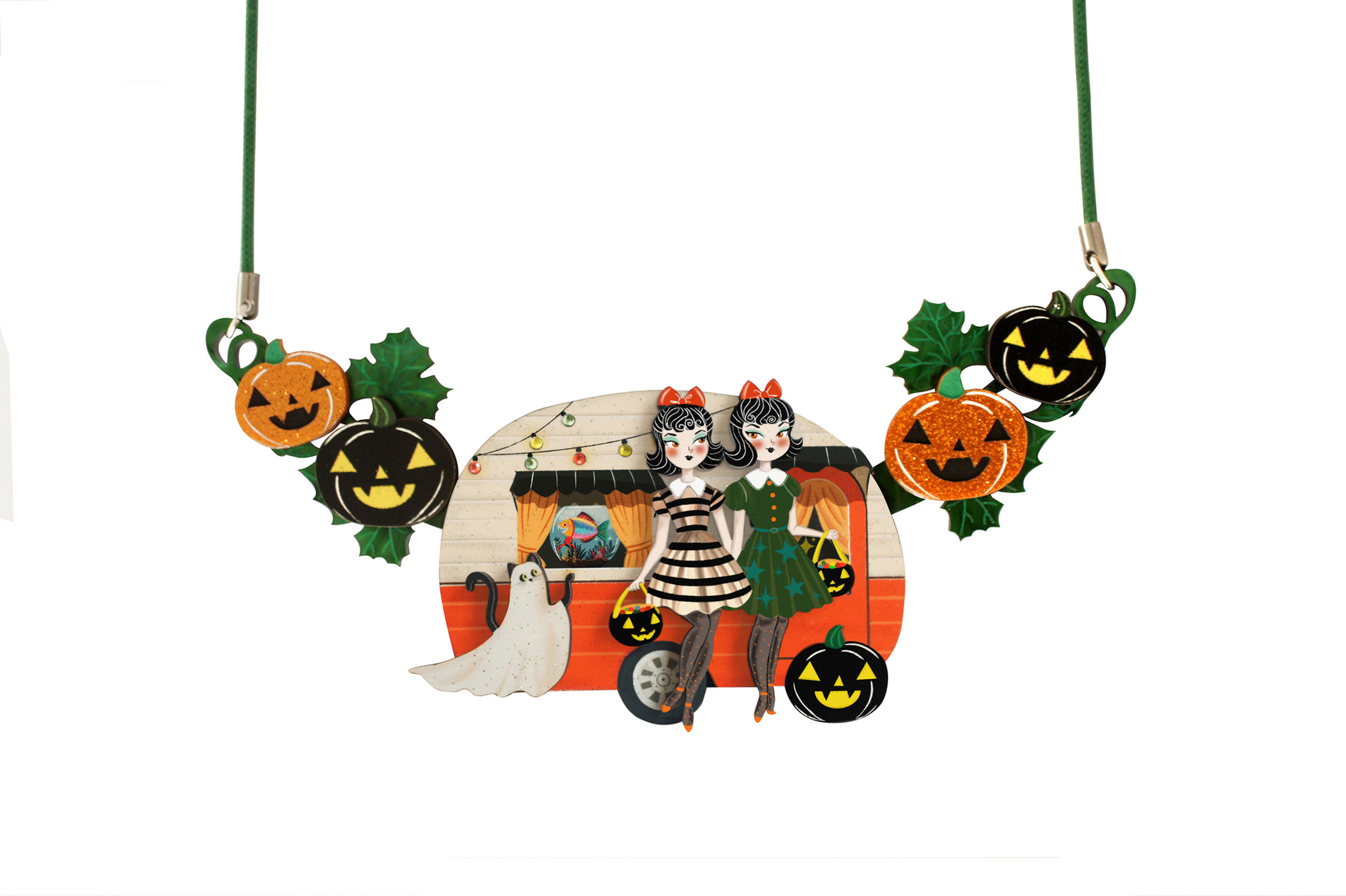 Trick or Treat Caravan Necklace / Brooch
