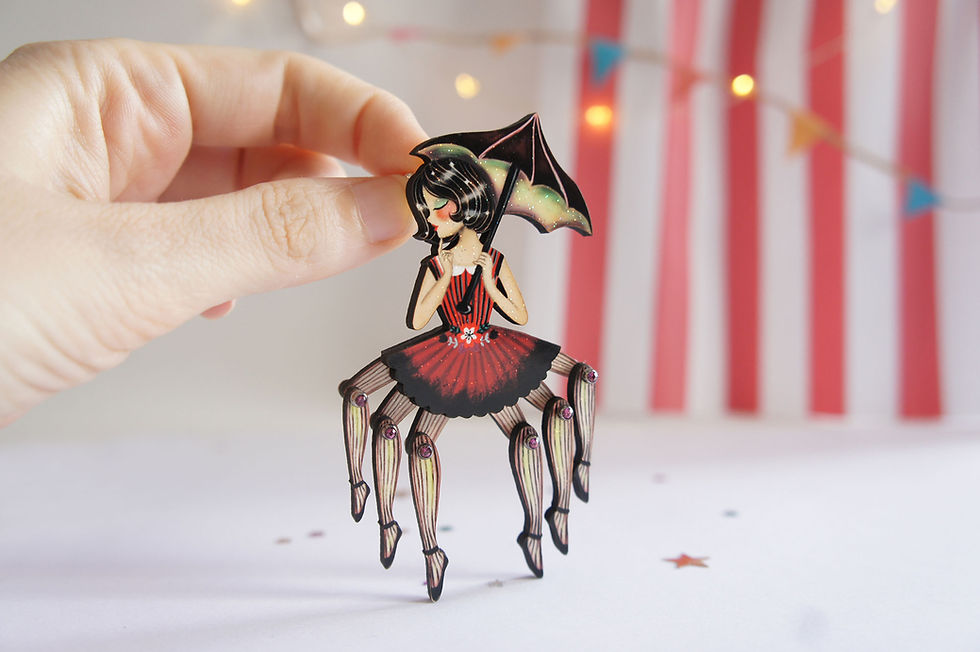 Miniatura: Broche Mujer araña