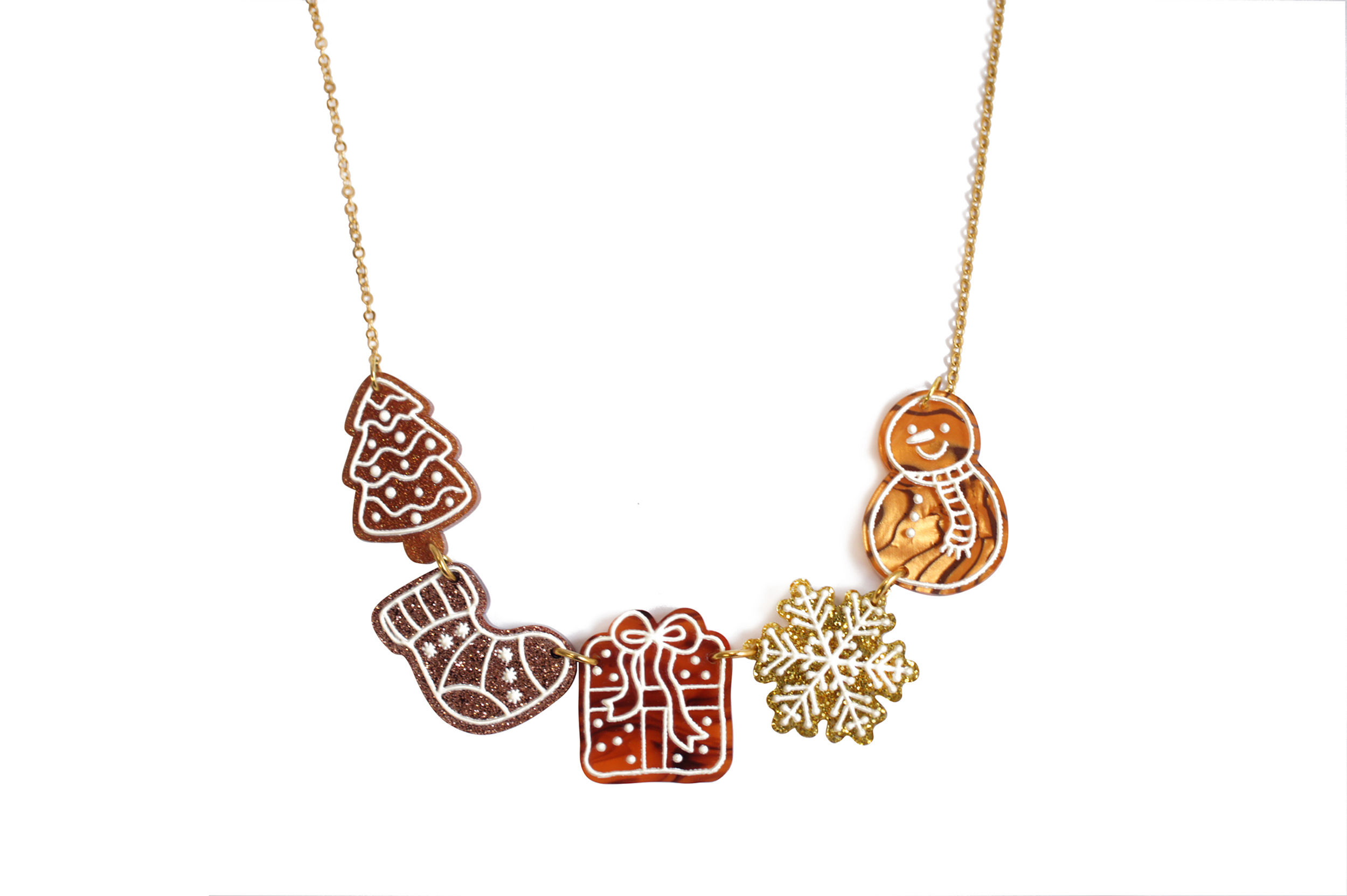 Gingerbread Cookie Necklace