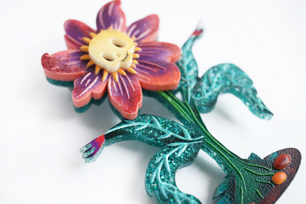 Thumbnail: Skull Flower Brooch