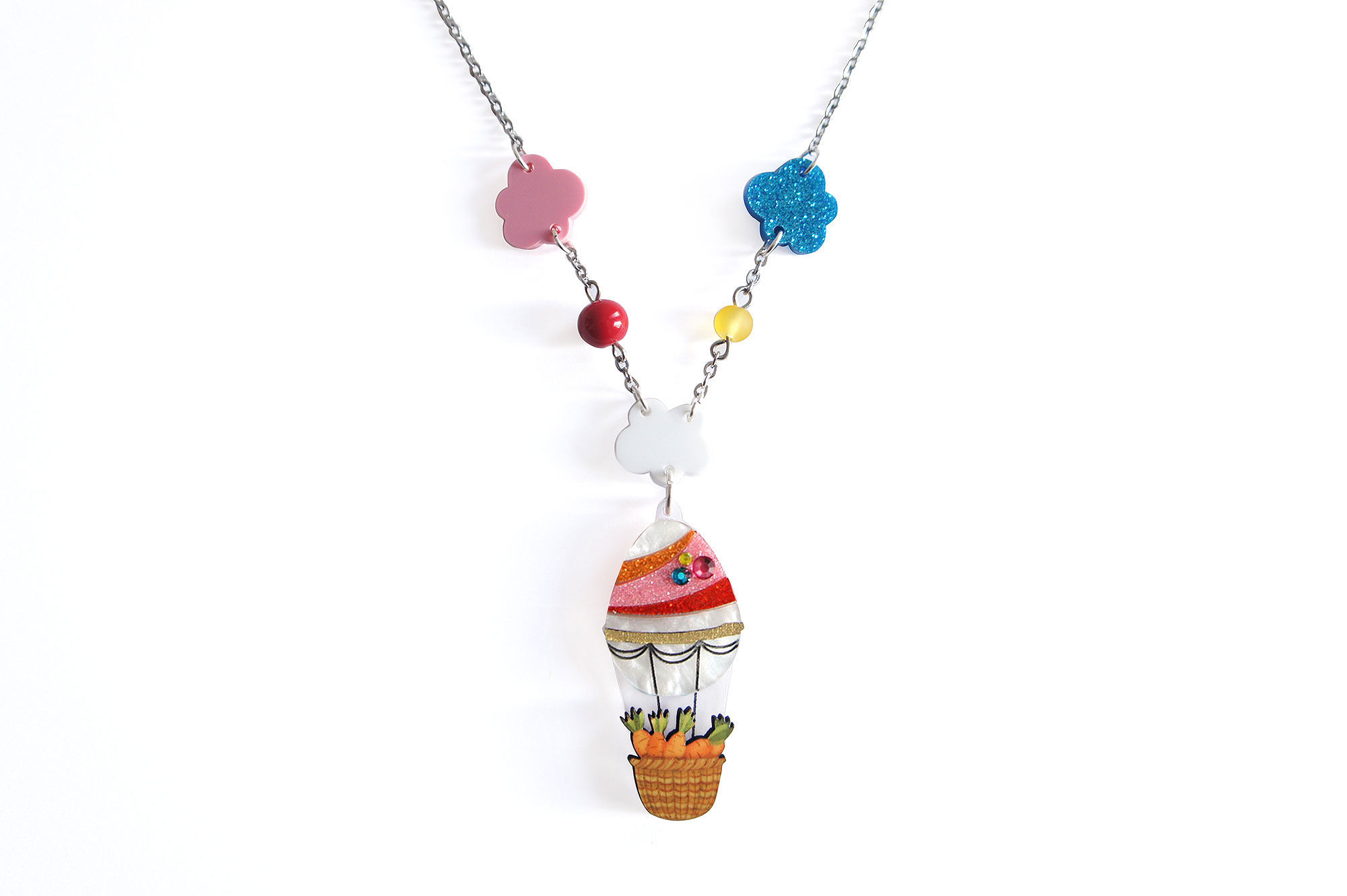Egg with basket necklace