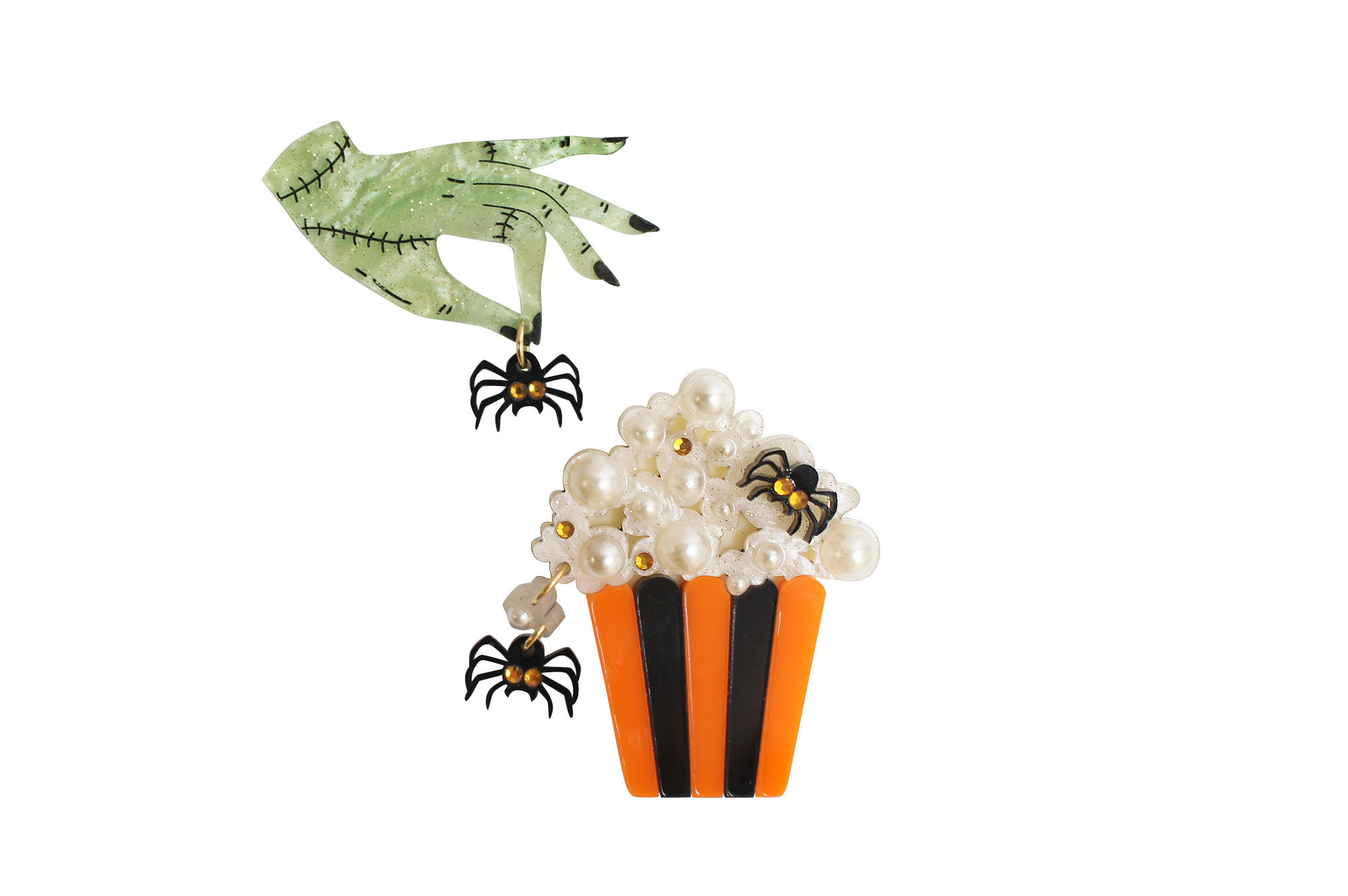 Set de 2 Broches Popcorn Halloween