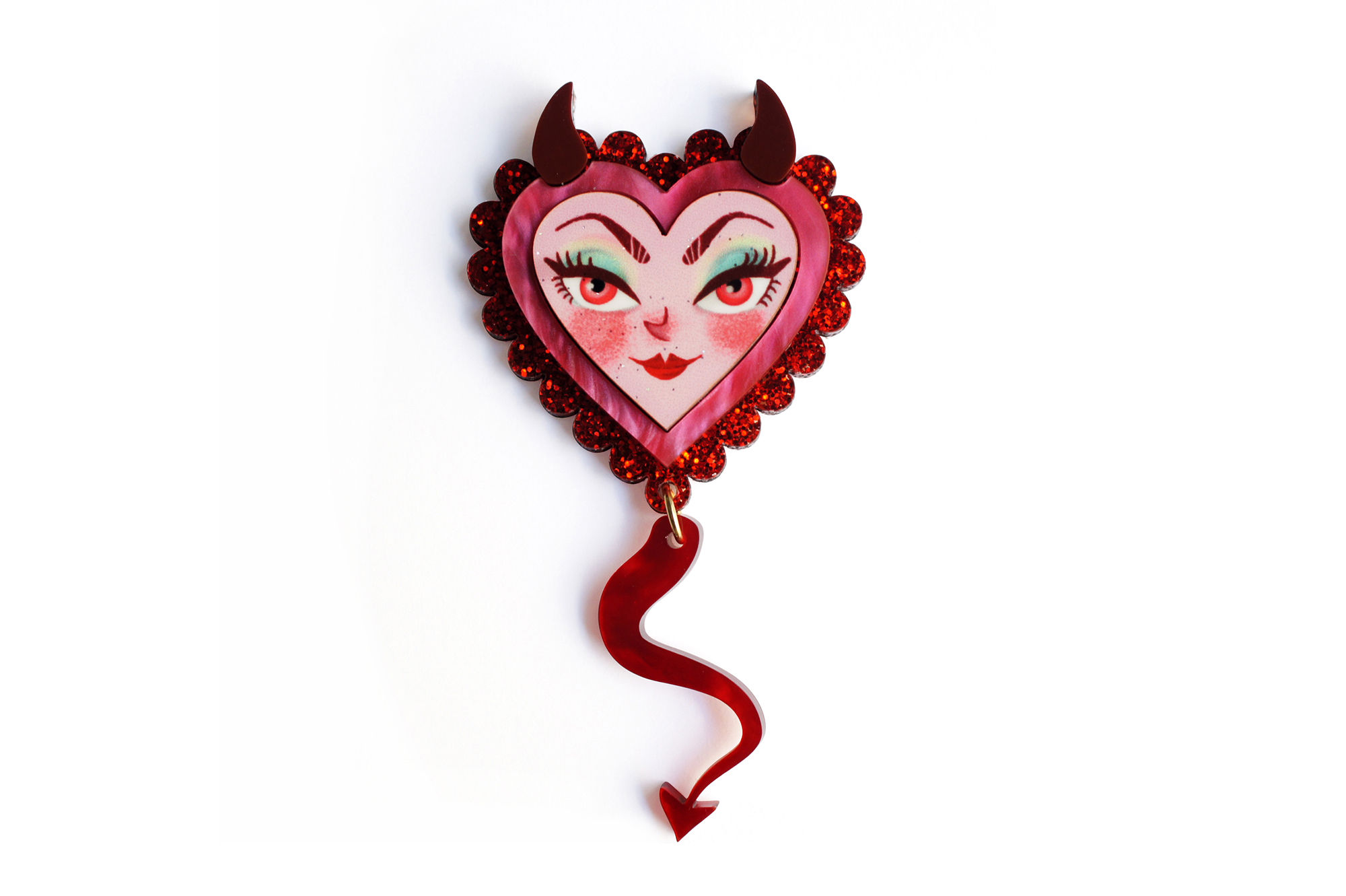Broche corazón diablesa