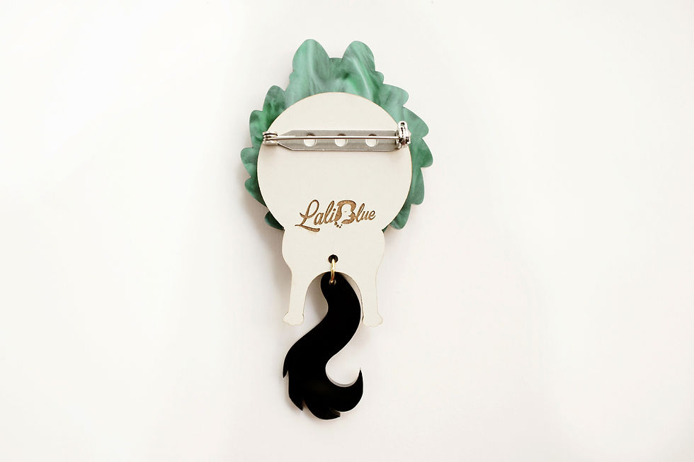 Miniatura: Broche gato en corona