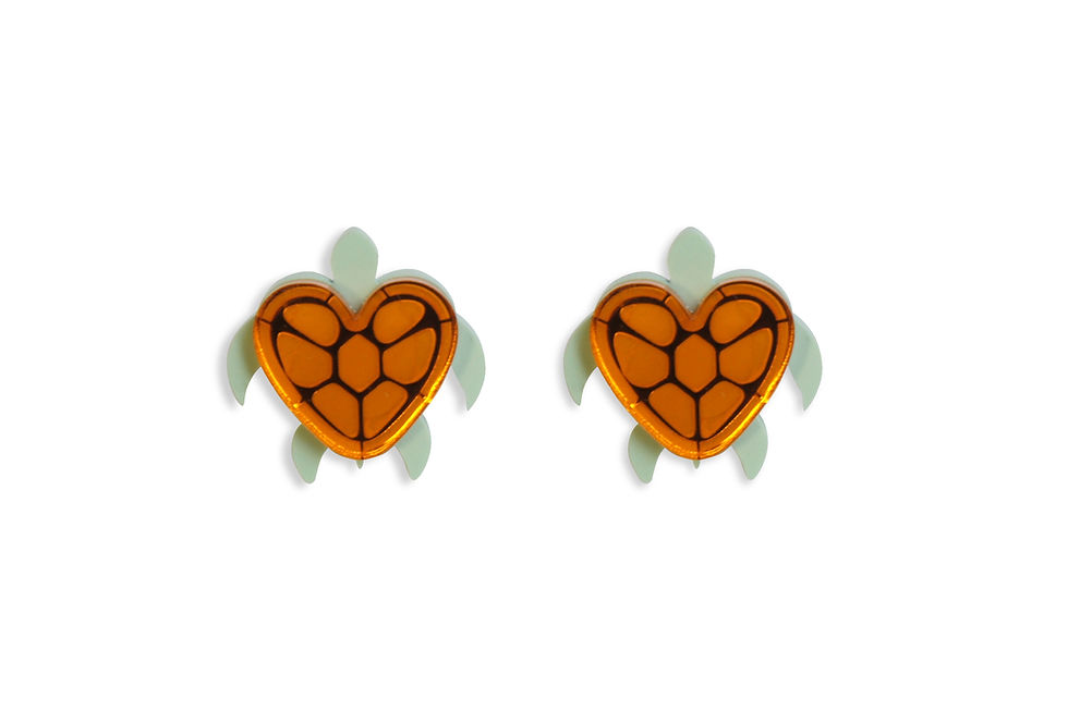 Miniatura: Pendientes Tortugas corazón