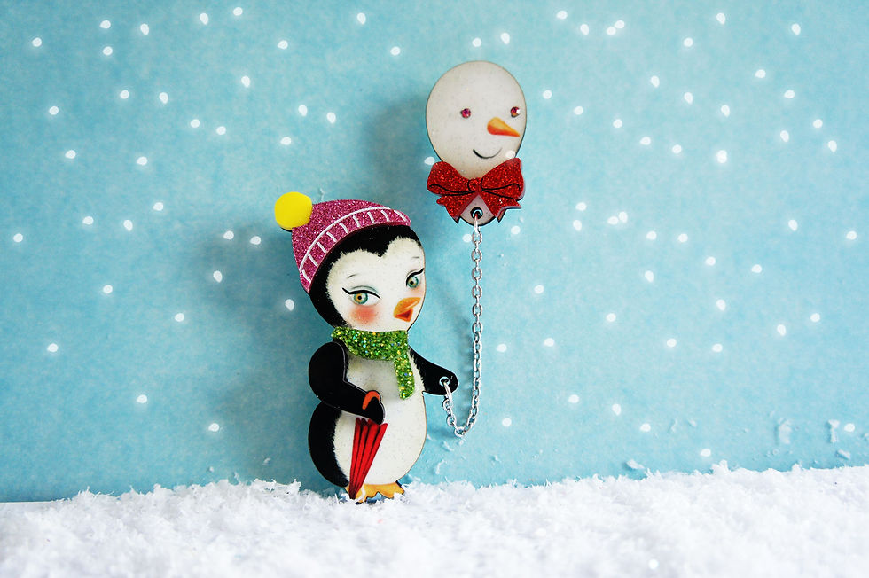 Miniatura: Broche Pingüino con globo