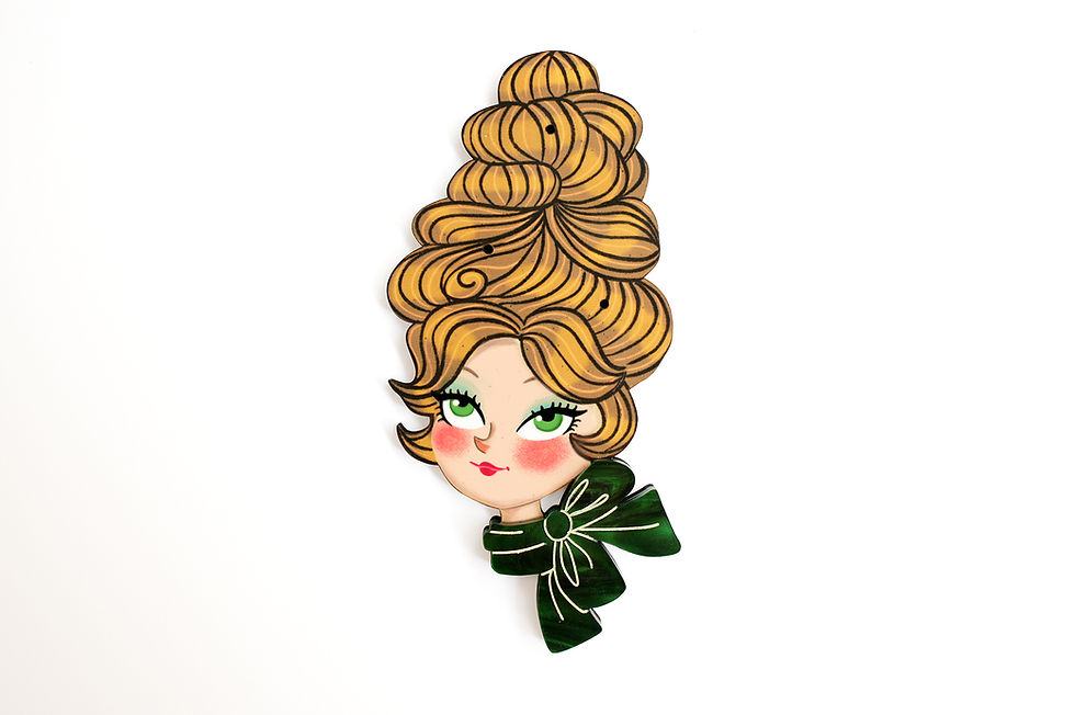 Miniatura: Broche peinado rubio navideño + set pendientes!