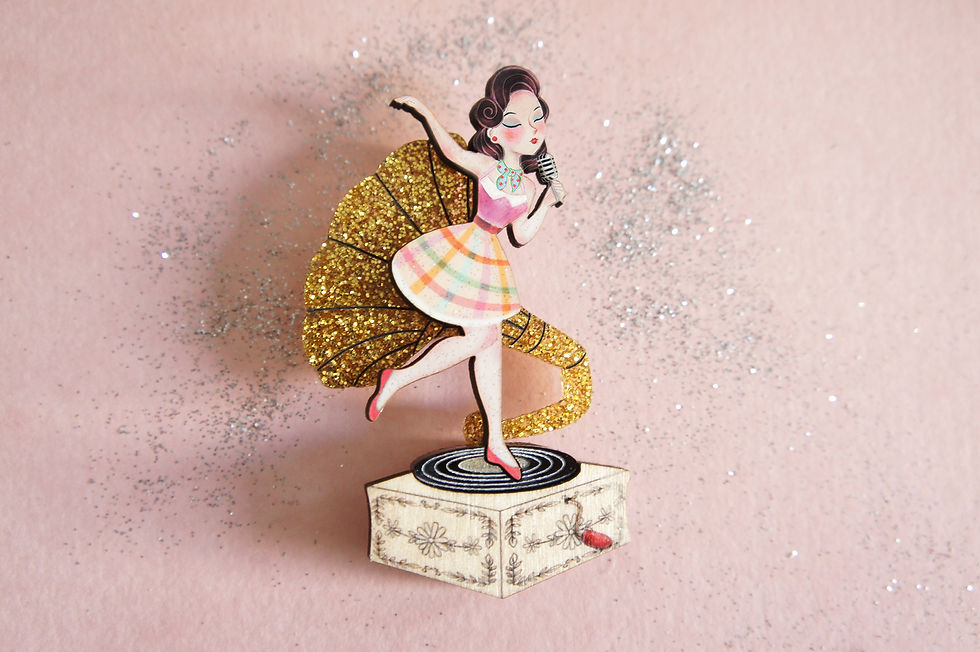 Thumbnail: Pin up Singer Brooch
