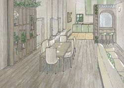 Croquis habitation privée