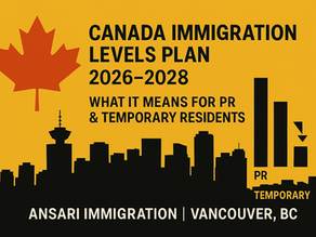 IRCC Releases Canada Immigration Levels Plan 2026–2028: What It Means for PR and Temporary Residents