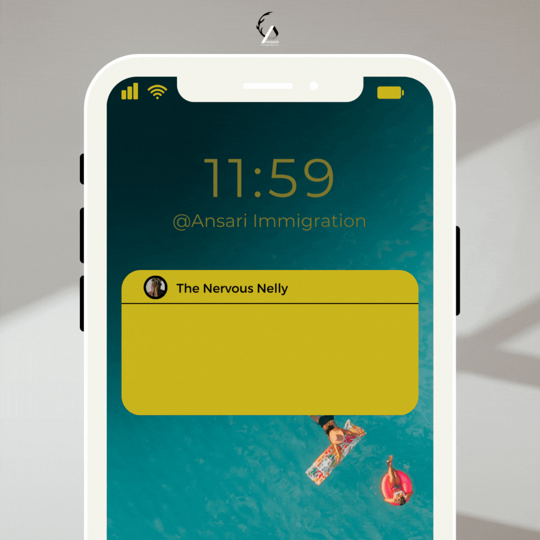picture of a phone screen. A message has poped up from nervous nelly. She has a departure order and is looking for help