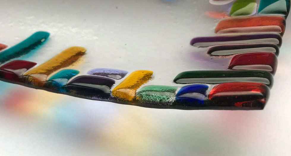 Thumbnail: Tessera Rainbow large rectangular dish/platter