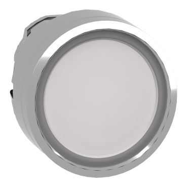1 piece - ZB4BW313 Switch part, Pushbtn, Rnd, White flush lens, Mom, Chrome