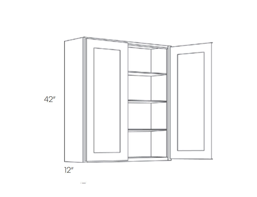 42” High 2 Door Wall Cabinet
