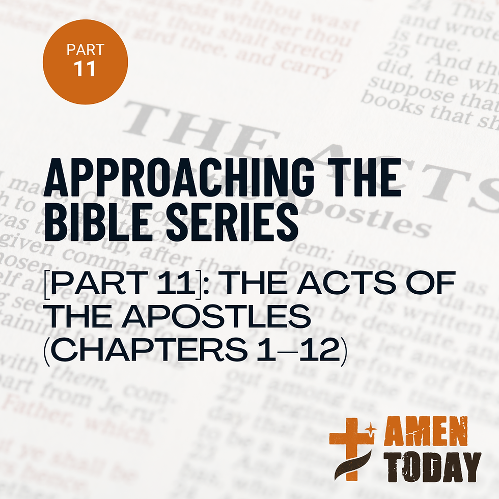 “Illustration of the apostles receiving the Holy Spirit at Pentecost — flames above their heads and a crowd gathered below, symbolizing the birth of the early Church in the Book of Acts.”