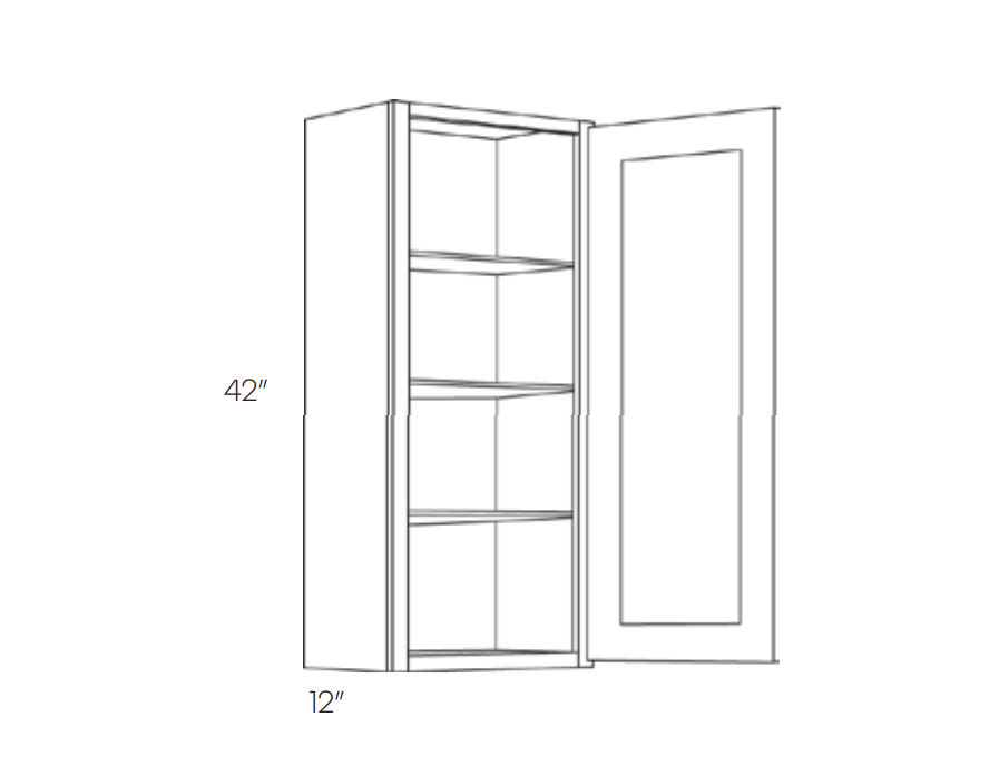42” High 1 Door Wall Cabinet