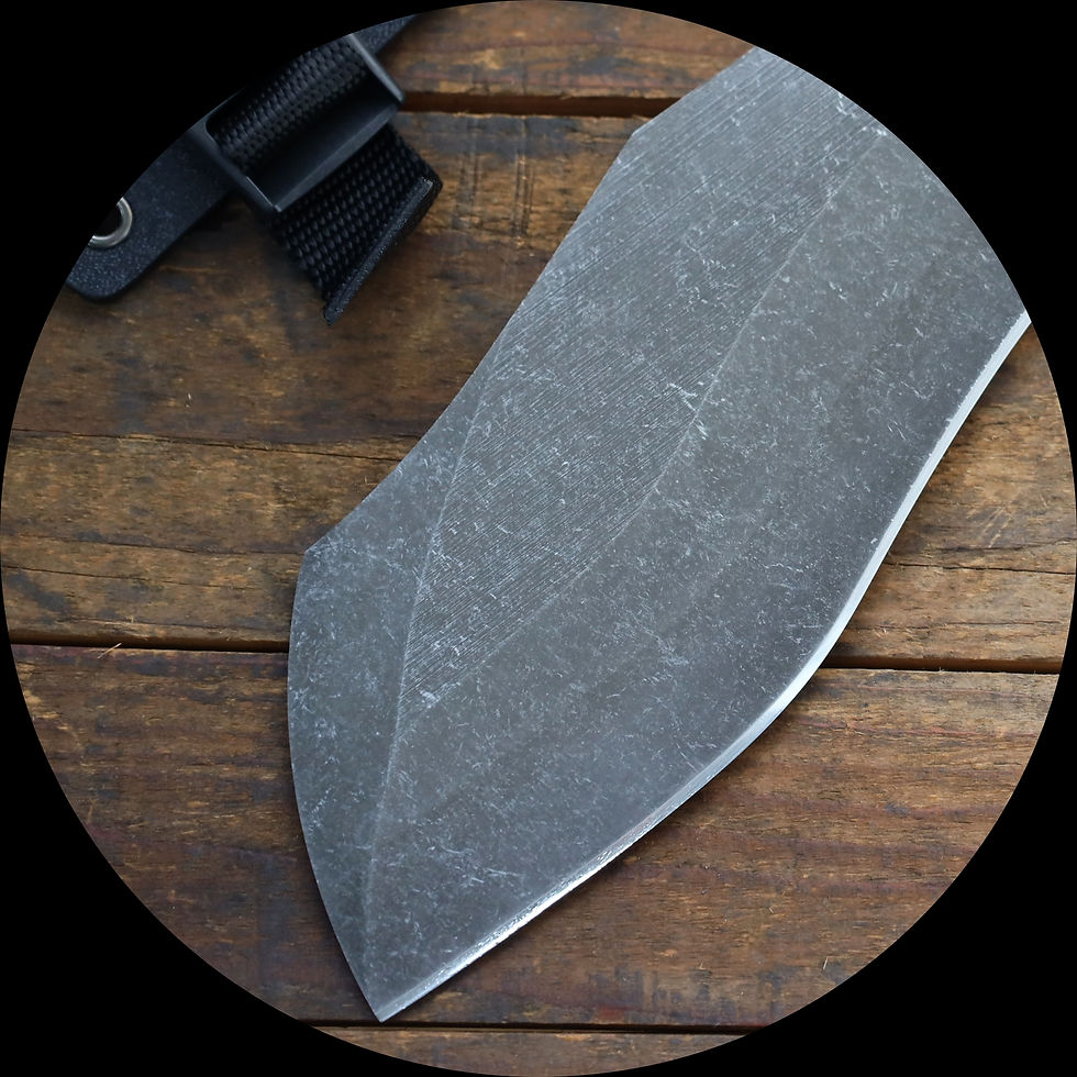 Miniature : Wilson -K329-(Hamon style) /Black Gator Grip/Black Kydex Sheath