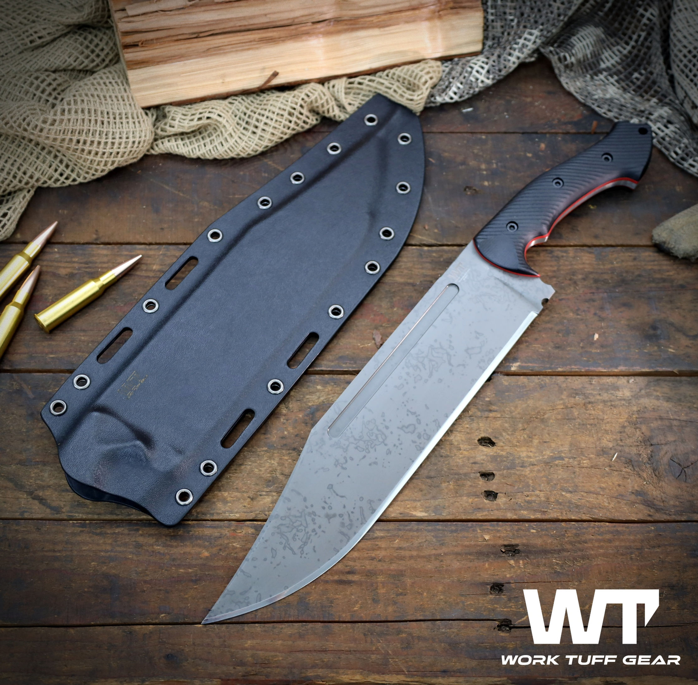 Blackout Apocalypto (K329)/Hand Rub APO/Black Textured Grip (Red Liner)
