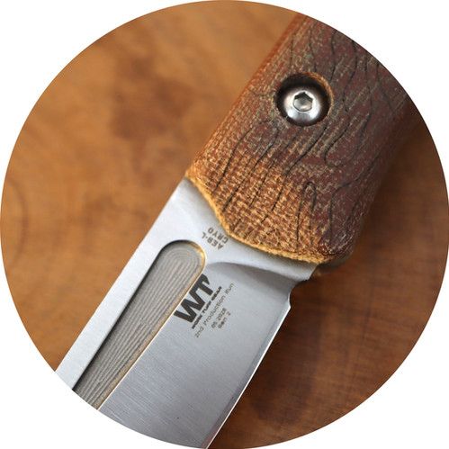 Ninjuko Gen 2-AEB-L (Satin)/Natural Canvas Micarta | Work Tuff Gear