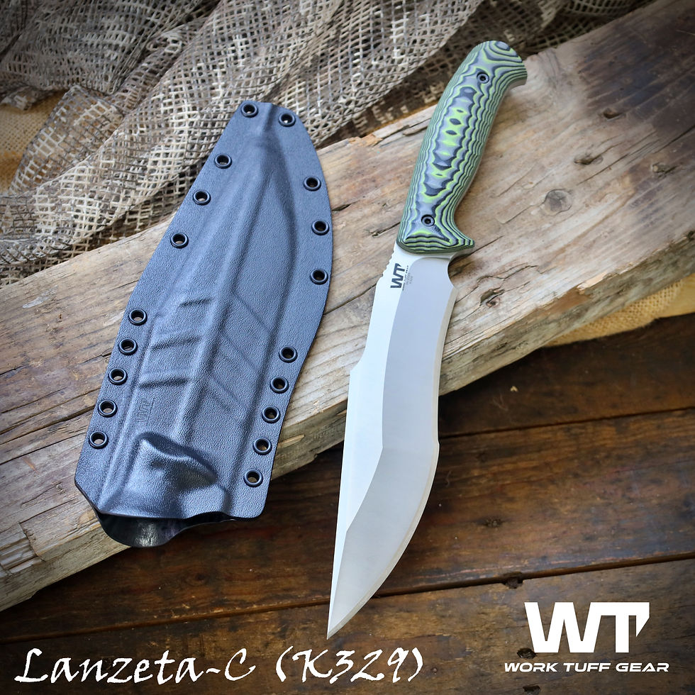Miniature : Lanzeta (C)- Satin / (Bohler K329)- Zombie Green Grip
