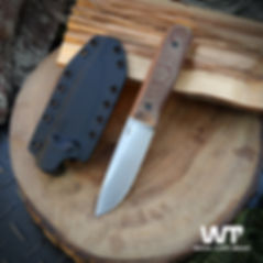 Forester Gen 3 (Bohler K329)-Satin/Canvas Micarta Scale /Black Kydex She