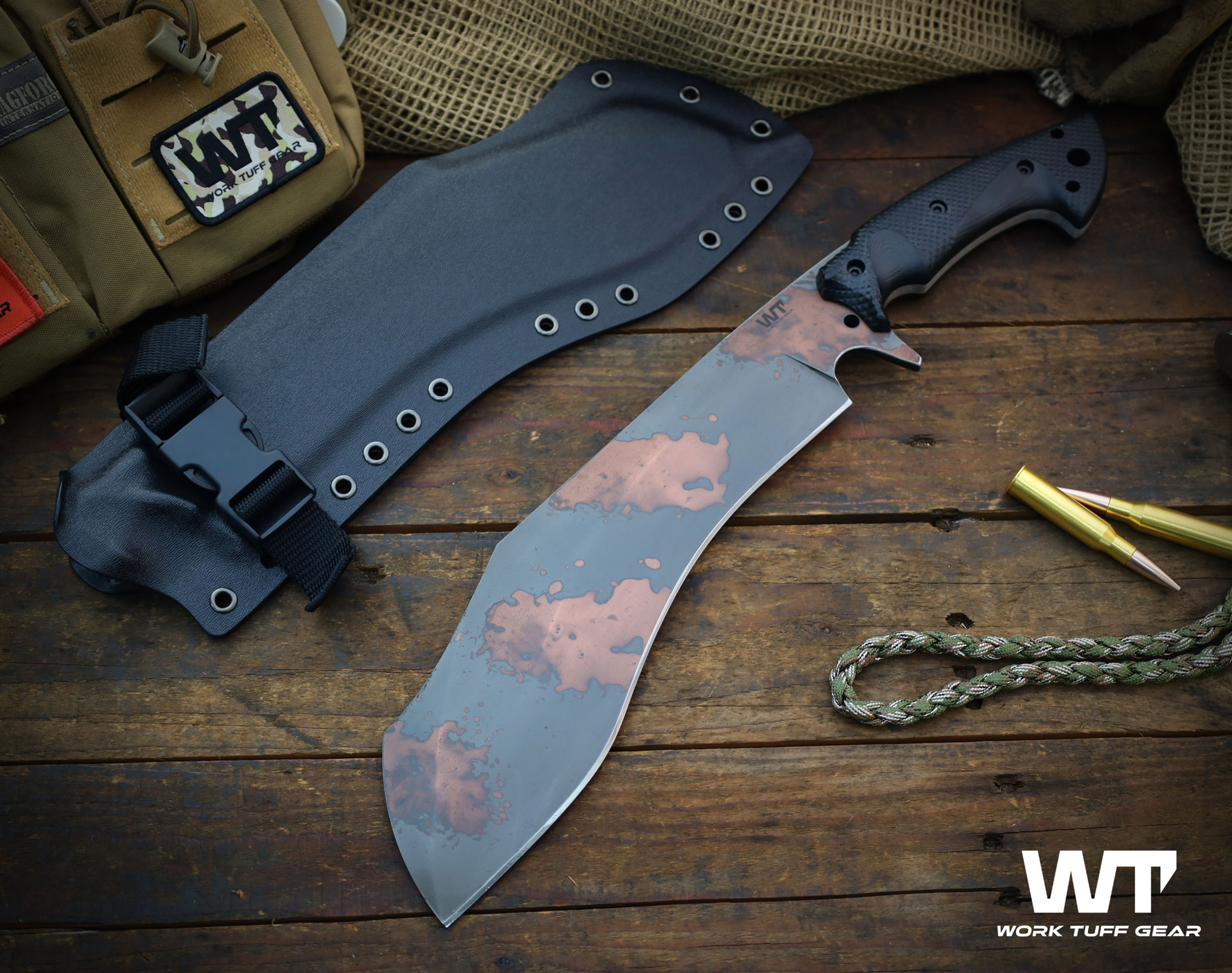 Wilson -K329-(Copper Washed) /Black G10 Gator Grip/Black Kydex Shea