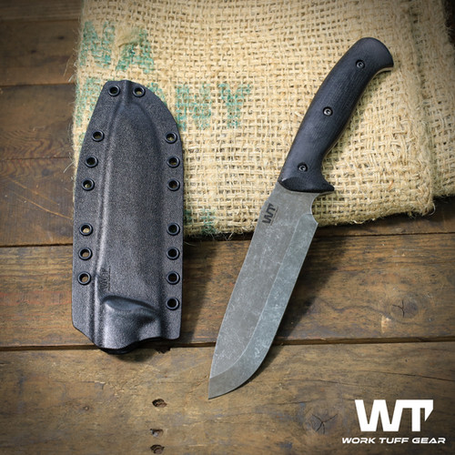 Mt. Bushman (Dark Retro washed finish) -Black Canvas micarta grip