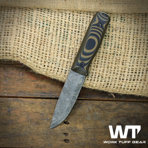 Forester (SK85)/Scandi Grind/Tiger Camo Grip/ODG Kydex | Work Tuff