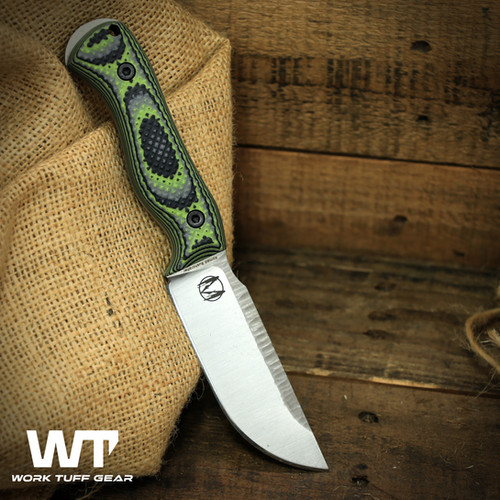 Nomad Bushcrafter (K329) /Sabre grind/Rugged finish/Zombie Green