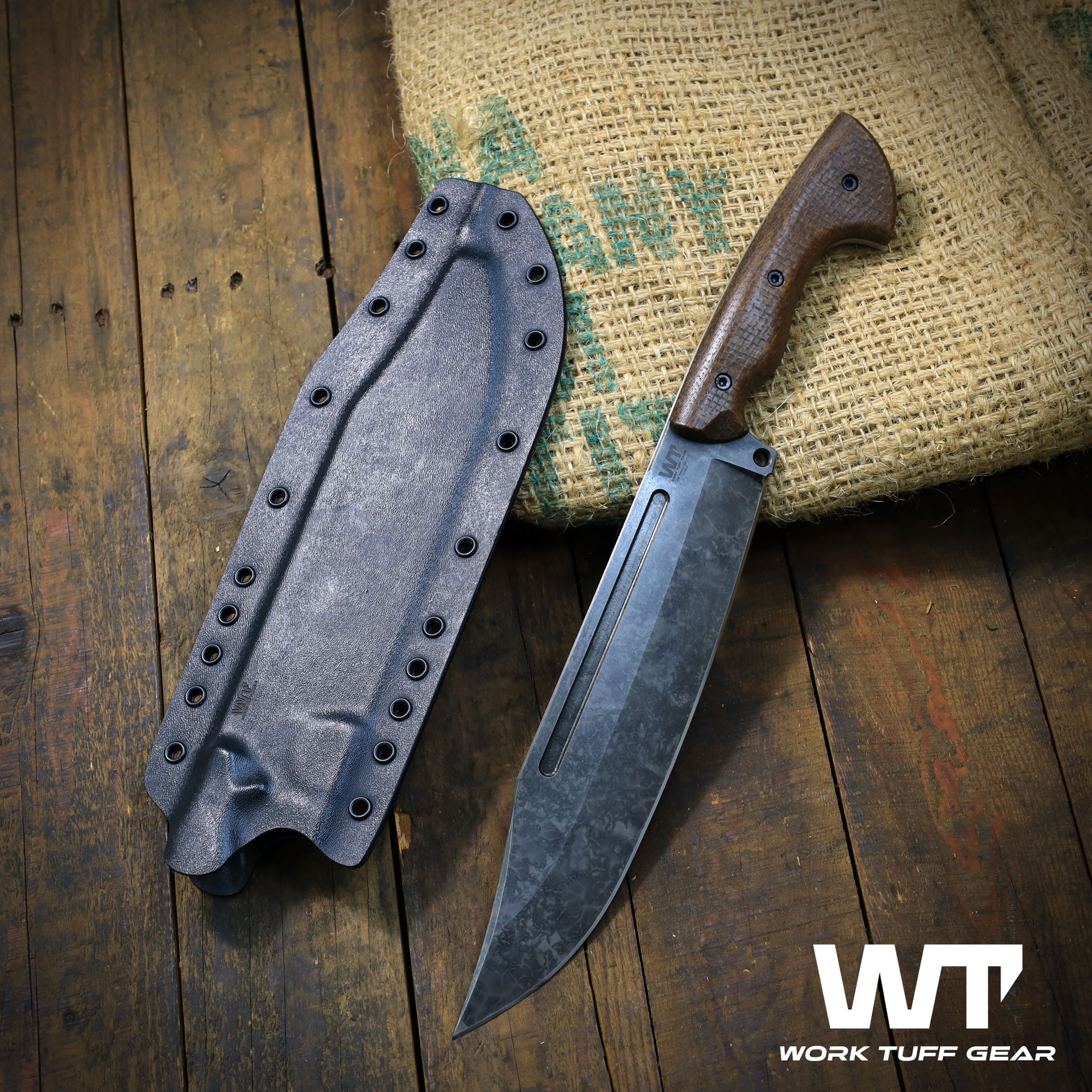 PWB9-NC-SK85(Apocalypse)-Canvas Micarta /Black Kydex sheath