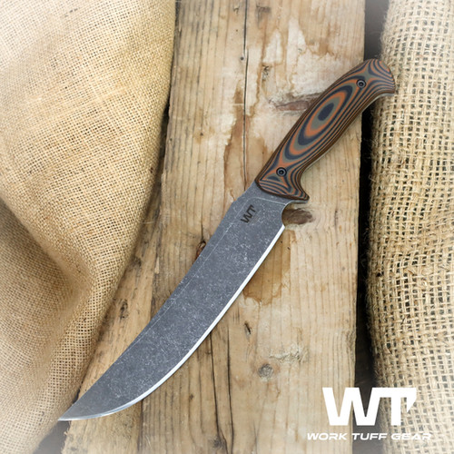 Atayal-(C)-(SK85)-Dark washed/Earth Camo /Black Kydex Sheath