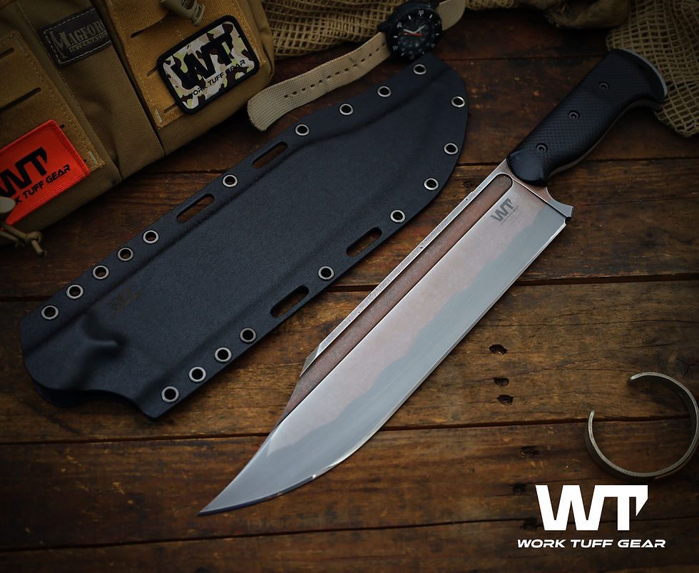 Miniature : M29 (K329)/  Antique Copper washed & Hamon style/Black Gator G10/Black Kydex She