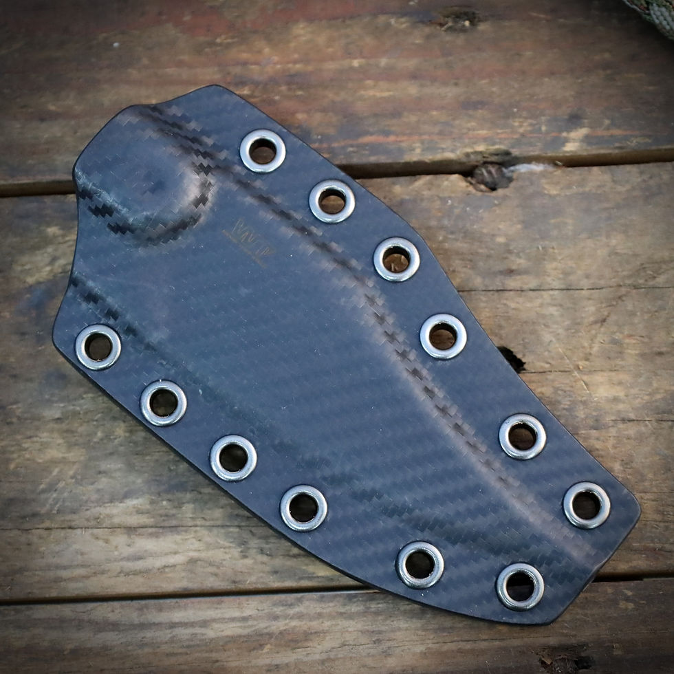 Thumbnail: Espuela(Bohler K329)/Light SP/ODG Burlap Micarta Grip /Carbon Fibe