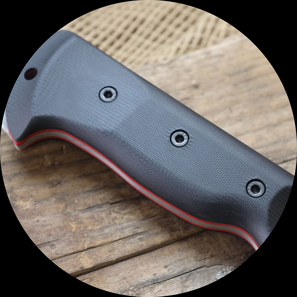 Thumbnail: Ranger (K329)/Tiger Stripes /Black with Red liner G10/ BLK Kydex sheath