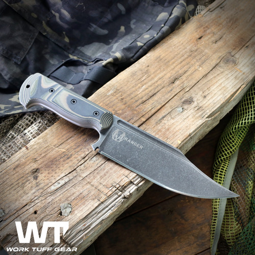Ranger (K329)/Dark washed /Jungle camo G10/ Kydex sheath | Work