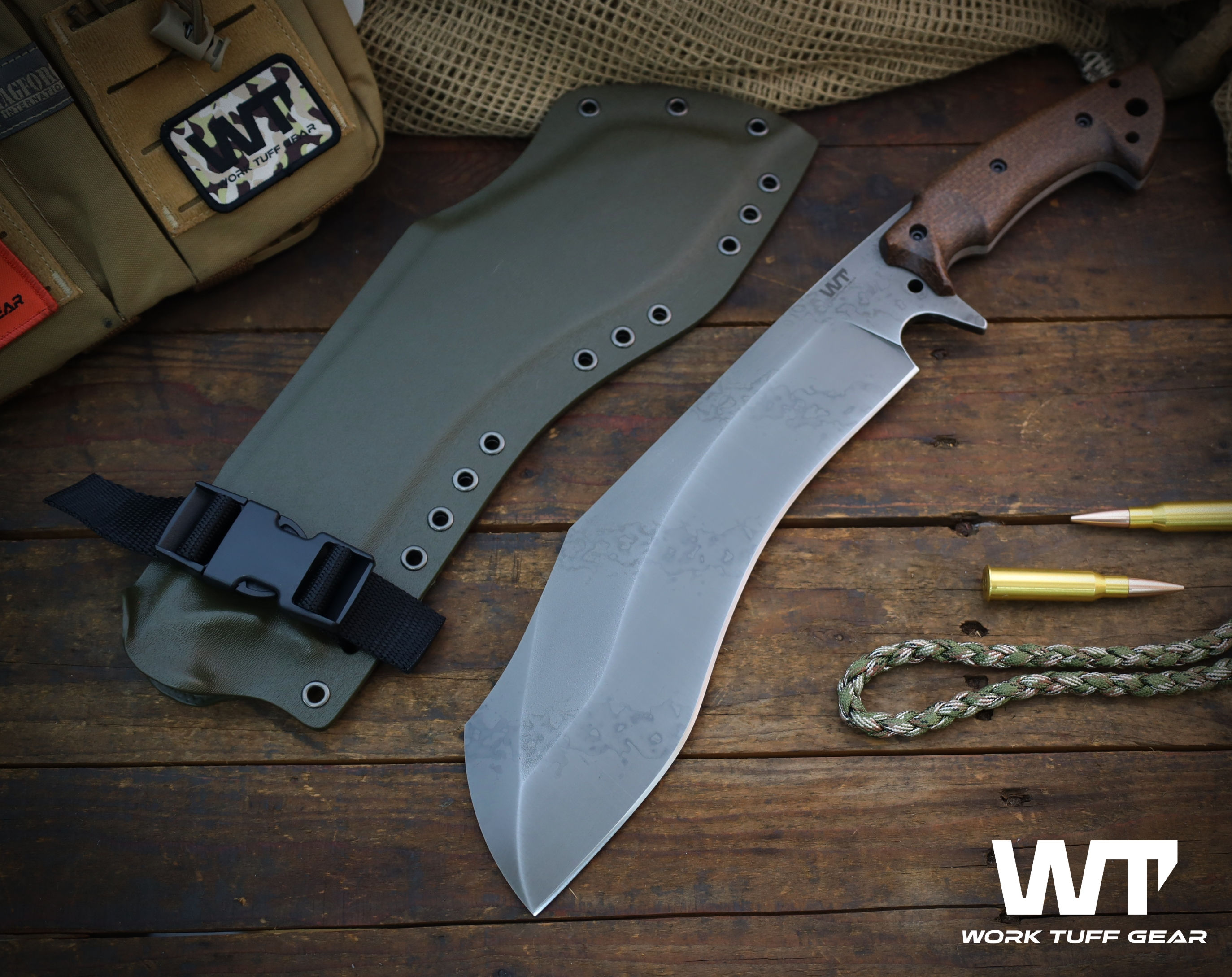 Wilson -K329-(HRA ) /Brown Burlap Canvas Micarta Grip/ODG Kydex Sheath