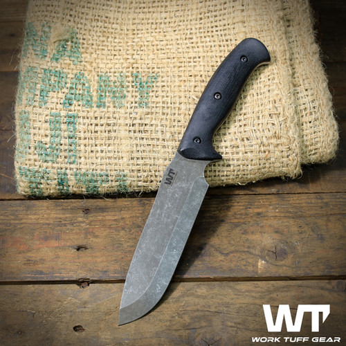 Mt. Bushman (Dark Retro washed finish) -Black Canvas micarta grip  