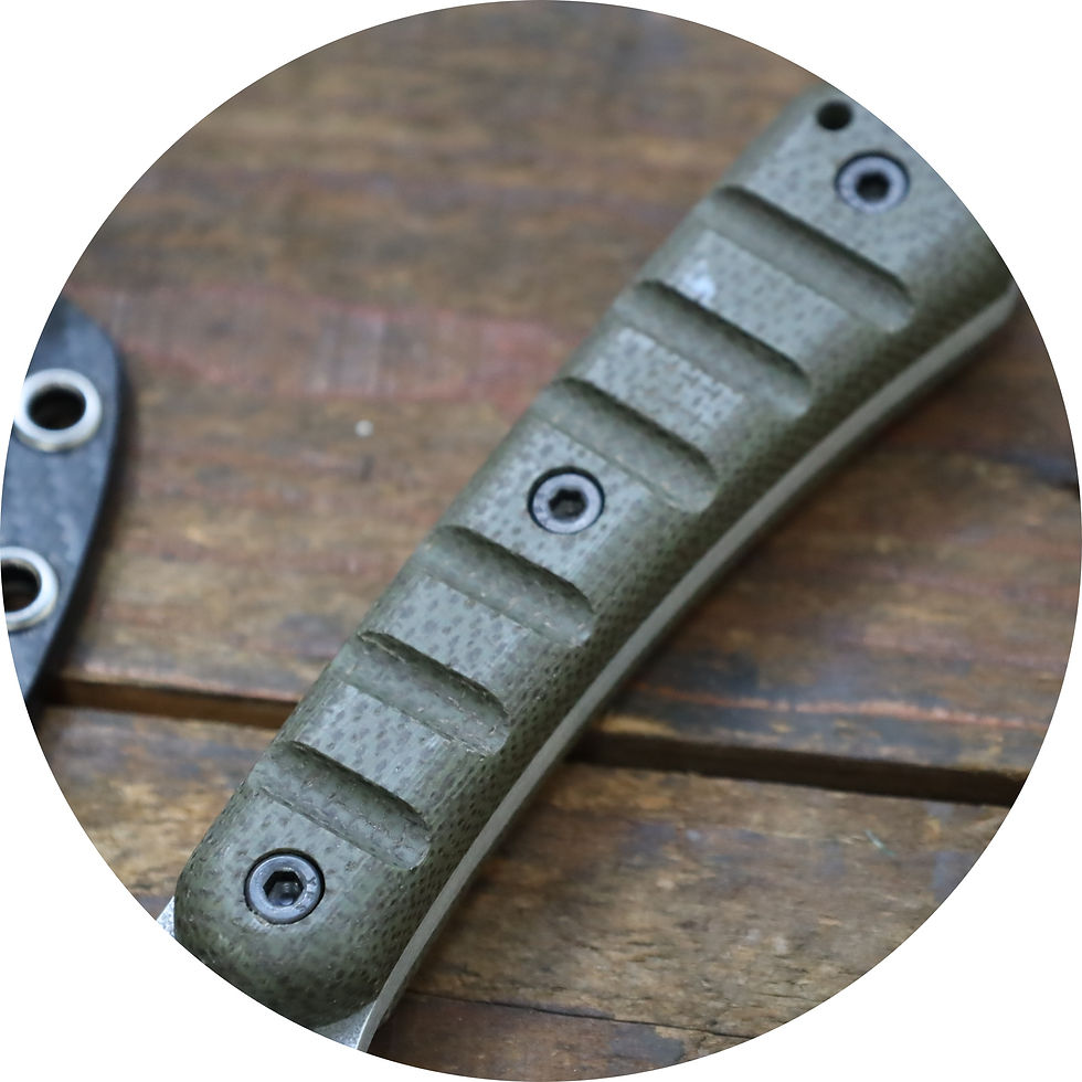 Thumbnail: Espuela(Bohler K329)/Light SP/ODG Burlap Micarta Grip /Carbon Fibe