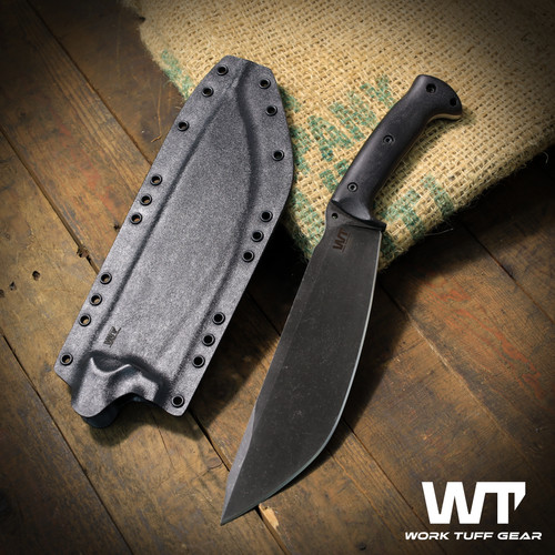 Nomad Camp 9-NC (K340)-Black canvas micarta | Work Tuff Gear