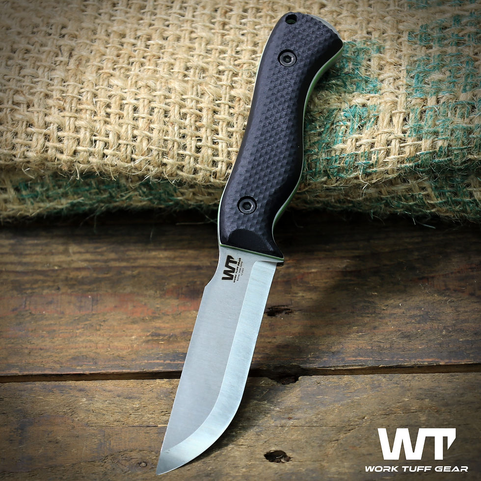 Miniaturbild: Nomad Bushcrafter  (N690 Cryo)-BLK with White and Neon Green liner-(Scandi)