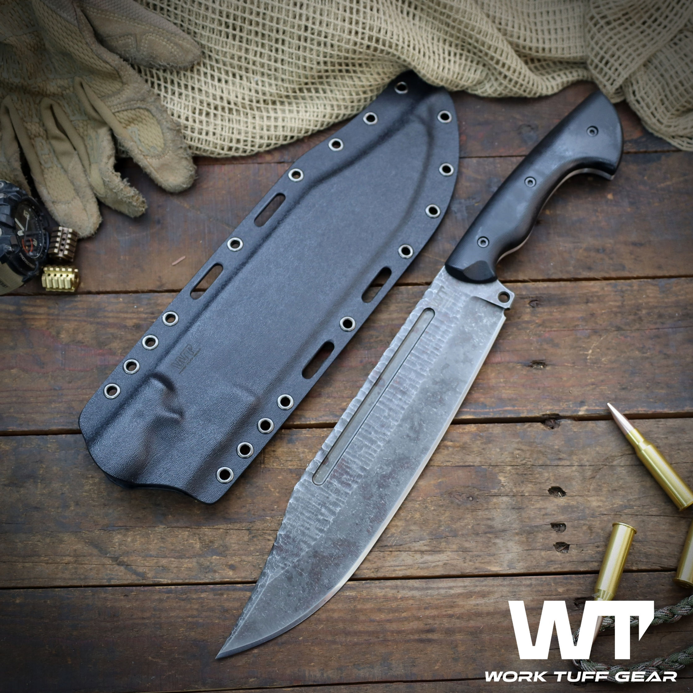 PWB9-NC-SK85 /Rugged /APO/ Black G10 Scale/Black Kydex sheath