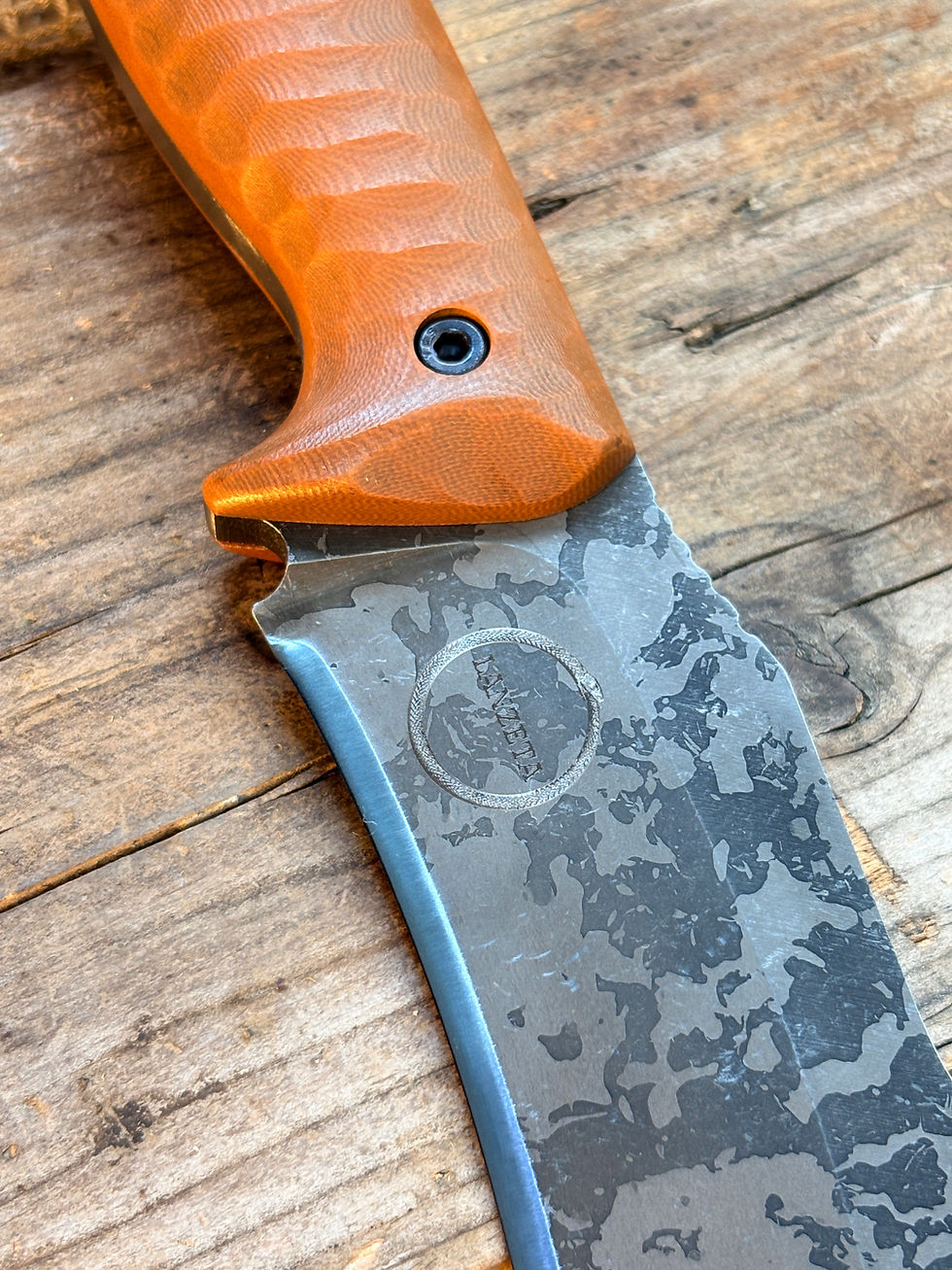 Miniature : Lanzeta (NC)- SP/ (Bohler K329)- Briwn Rugged Scale  Grip 