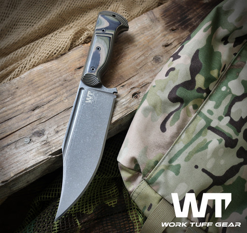 Ranger (K329)/Dark washed /Jungle camo G10/ Kydex sheath | Work